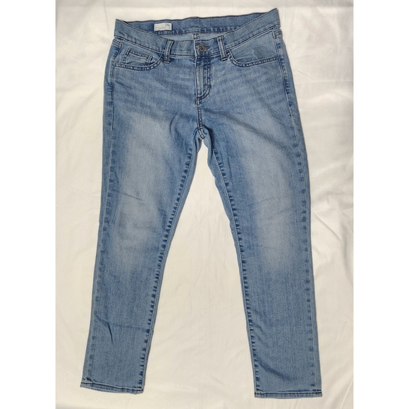 Gap 1969 Girlfriend Jeans Women's Size 26r (27 inseam) Medium Blue Denim - Picture 1 of 8